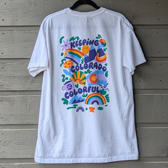 Comfort Colors Lav Hill Keeping Colorado Colorful Denver Colorado S/S T-Shirt LG - Picture 1 of 7